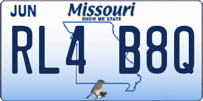 MO license plate RL4B8Q
