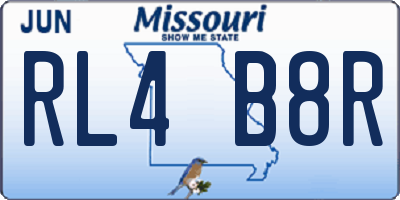MO license plate RL4B8R