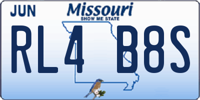 MO license plate RL4B8S