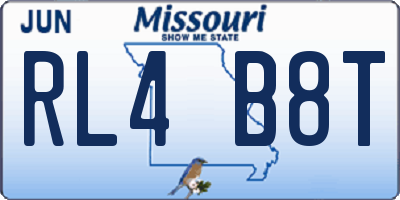MO license plate RL4B8T