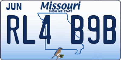 MO license plate RL4B9B