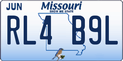 MO license plate RL4B9L