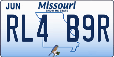 MO license plate RL4B9R