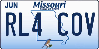 MO license plate RL4C0V