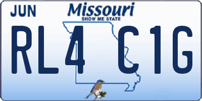 MO license plate RL4C1G