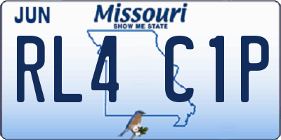 MO license plate RL4C1P