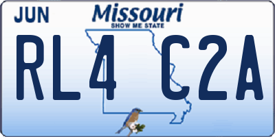 MO license plate RL4C2A