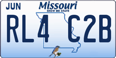 MO license plate RL4C2B