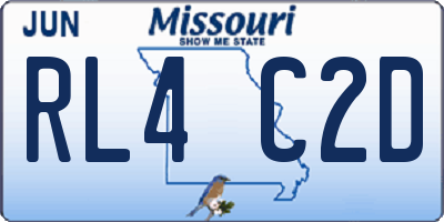 MO license plate RL4C2D