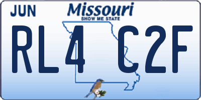 MO license plate RL4C2F