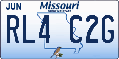 MO license plate RL4C2G