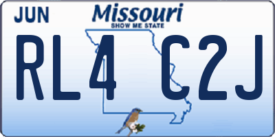 MO license plate RL4C2J