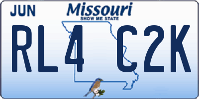 MO license plate RL4C2K