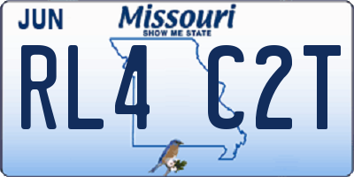 MO license plate RL4C2T