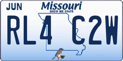 MO license plate RL4C2W