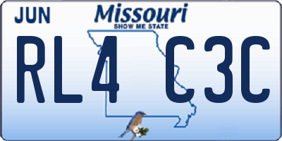 MO license plate RL4C3C