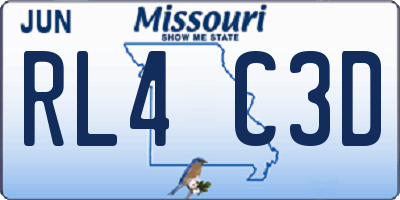MO license plate RL4C3D