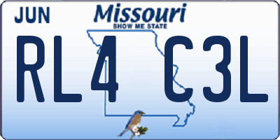 MO license plate RL4C3L