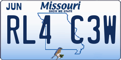 MO license plate RL4C3W