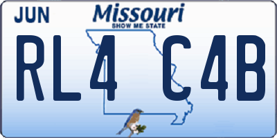 MO license plate RL4C4B