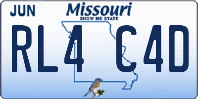 MO license plate RL4C4D