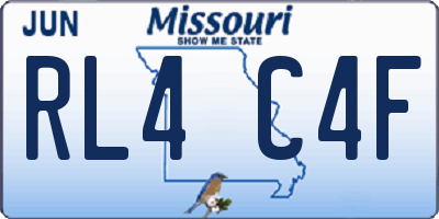MO license plate RL4C4F