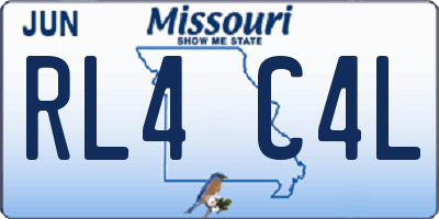 MO license plate RL4C4L