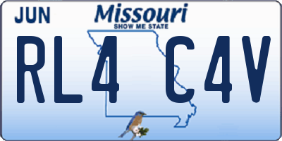 MO license plate RL4C4V