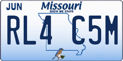 MO license plate RL4C5M