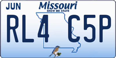 MO license plate RL4C5P