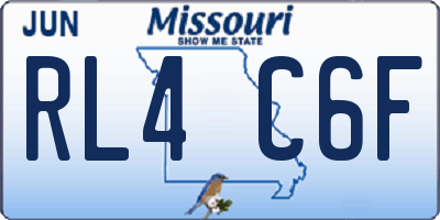 MO license plate RL4C6F