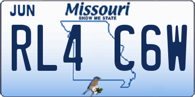 MO license plate RL4C6W