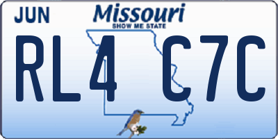 MO license plate RL4C7C