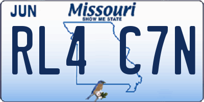 MO license plate RL4C7N