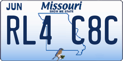 MO license plate RL4C8C