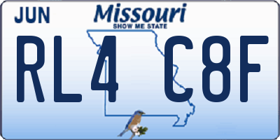 MO license plate RL4C8F