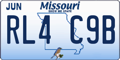 MO license plate RL4C9B