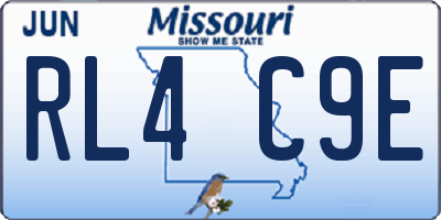 MO license plate RL4C9E
