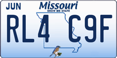 MO license plate RL4C9F