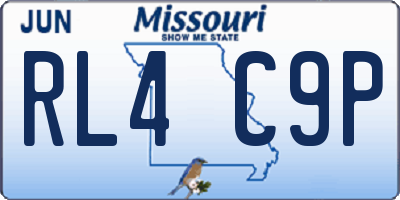 MO license plate RL4C9P