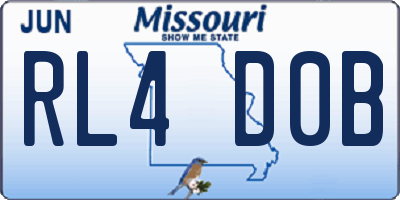 MO license plate RL4D0B