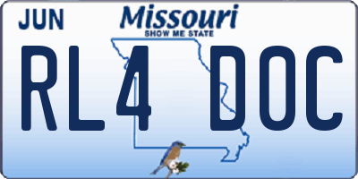 MO license plate RL4D0C