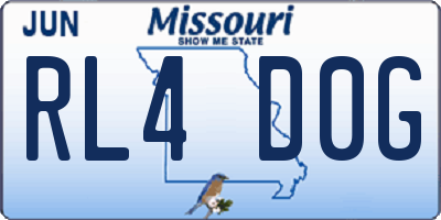 MO license plate RL4D0G