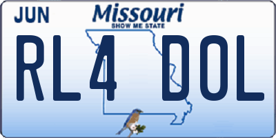 MO license plate RL4D0L