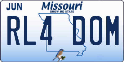 MO license plate RL4D0M