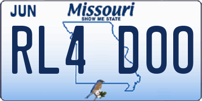 MO license plate RL4D0O