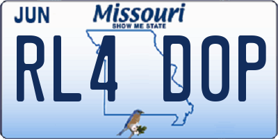 MO license plate RL4D0P