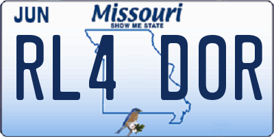 MO license plate RL4D0R