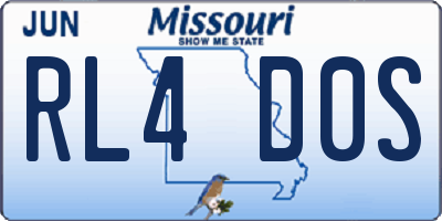 MO license plate RL4D0S