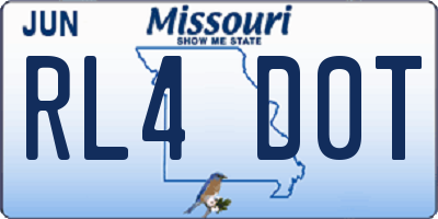 MO license plate RL4D0T